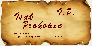 Isak Prokopić vizit kartica